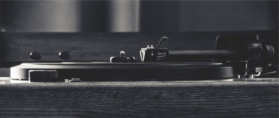 turntable, record, vinyl, needle, tonearm, music, musical instrument, vintage, black and white, 