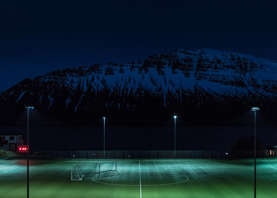 Stadium, soccer, sport, mountains, night, wallpaper