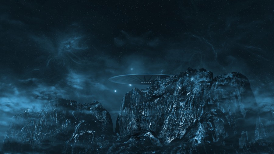 UFO, flying object, alien, space, life, spaceship, science fiction, ufology, illustration,