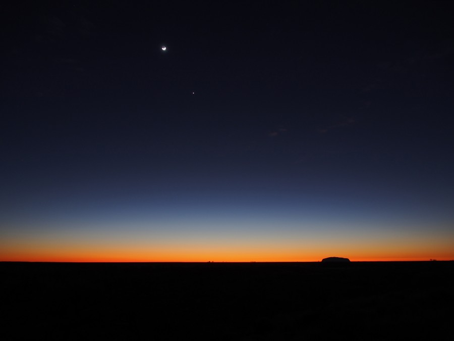 evening, night, sunset, sunset, sunset, star, horizon, nobody, line, landscape, stars, venus, moon, desert,