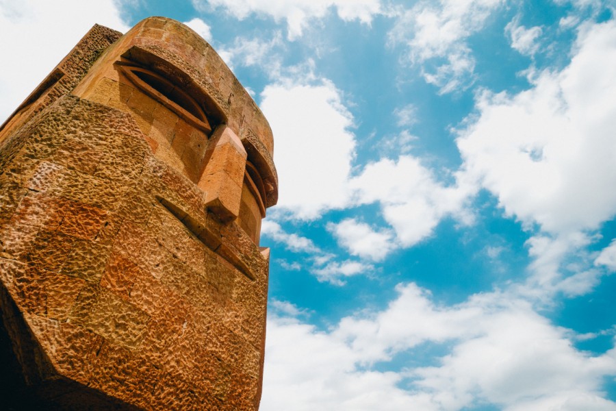 Stepanakert, Karabakh, Nagorno Karabakh, europe, head, monument, rock, 