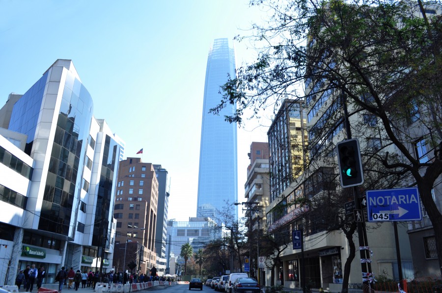 santiago, chile, santiago, building, coastal, city, urban, reflection, day, landscape, architecture, 