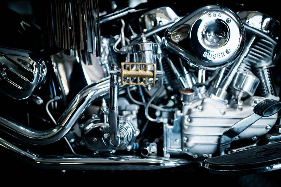 Motor, motorcycle, silver, engineering, transportation, close-up, chrome, power, mechanics,