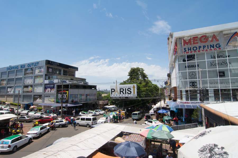 Ciudad Del Este, Paraguay, Cityscape, Street, City Life, Commercial, City, Free Trade, Area, Latin America, Border, Market, Stall, Travel Destinations, Famous Place, Landmark, Architecture, Avenue, Mall, Entrance, 