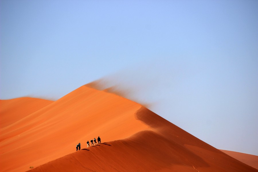 dune, dunes, desert, people, wind, landscape, sand,