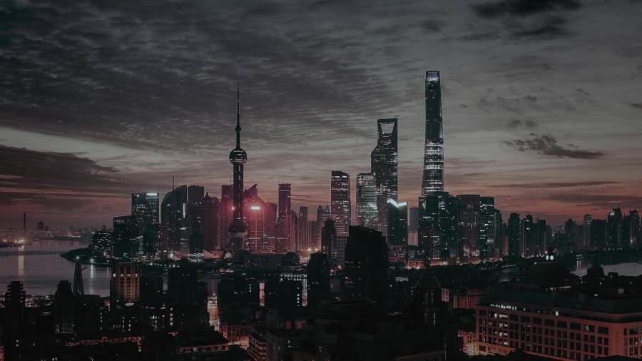 no people, skyscraper, shanghai, asia, cityscape, outdoor, river, horizontal, panoramic, reflection, photography, tower, modern, blue, building exterior, famous place, pudong, sky, sunset, travel destinations, vibrant color, architecture, city, tourism, travel, business finance and industry, jin mao tower, shanghai world financial center, the bund, urban skyline, awe, cloudscape, commerce, downtown, finance, financial, illuminated, luxury, metropolis, oriental, prosperity, skyline, traffic, center, china, district, dusk, financial district, high, majestic