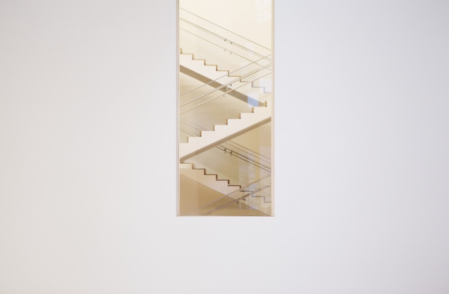 stairway, architecture, white, modern, painting, art,