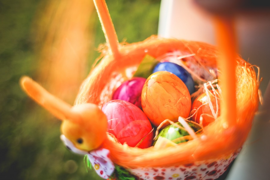 Easter, religion, egg, eggs, basket, chocolate, closeup, concept, exterior, infancy, childhood,