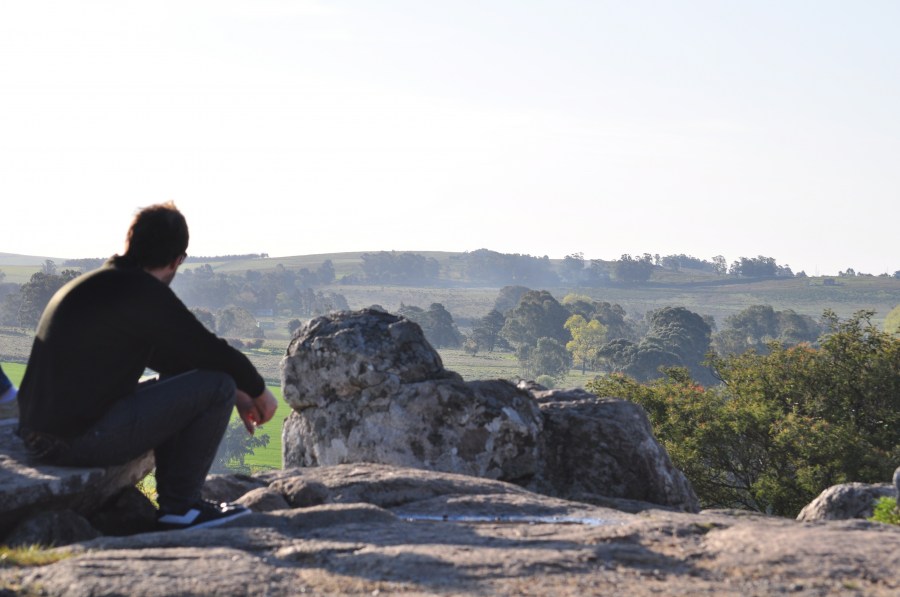 one person, man, landscape, mountain, horizont, relax, freedom, adult, staring, looking, tranquility, quiet,sitting, rock,