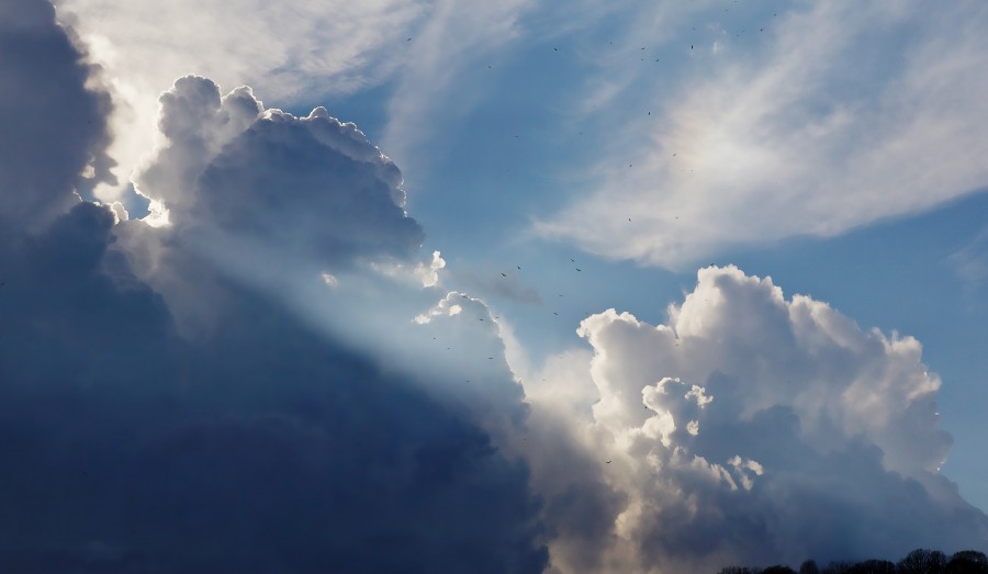 sunbeam, sky, clouds, clouds, cloudy, day, background, background, idyllic, nobody, rays, sun,