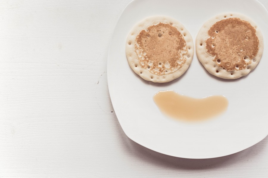 concept, breakfast, plate, face, food, pancakes, waffles, waffle, funny, fun,