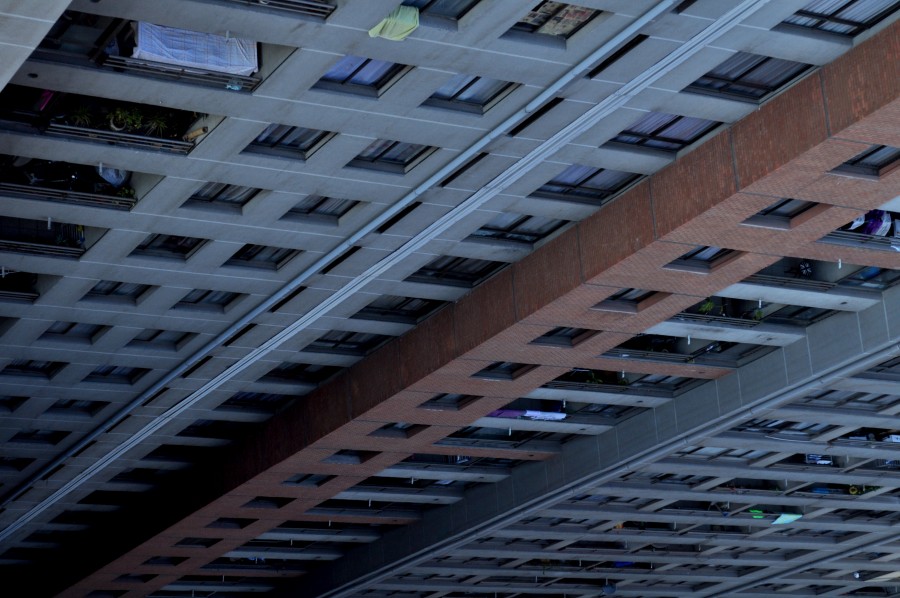 building, architecture, seen from above, windows, exterior,