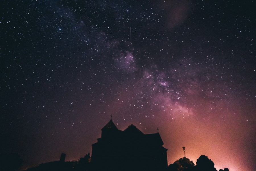 Armenian, landscape, background, background, stars, starry night, night, architecture, shadow, milky way, milkyway, sky, nobody,