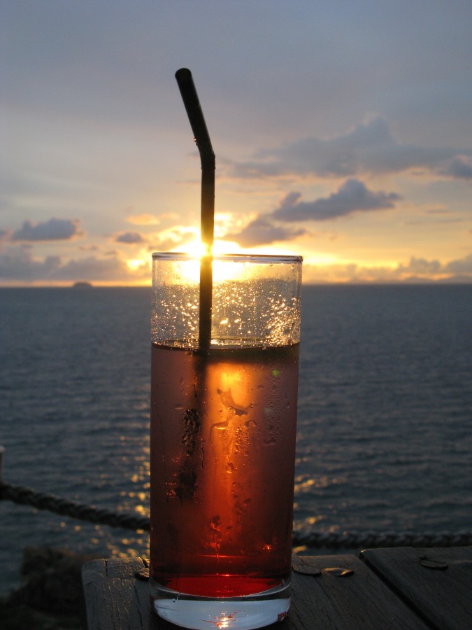 cocktail, drink, drinks, drink, free Cuba, sunset, beach, alcoholic, alcohol, rum, rum, cola,