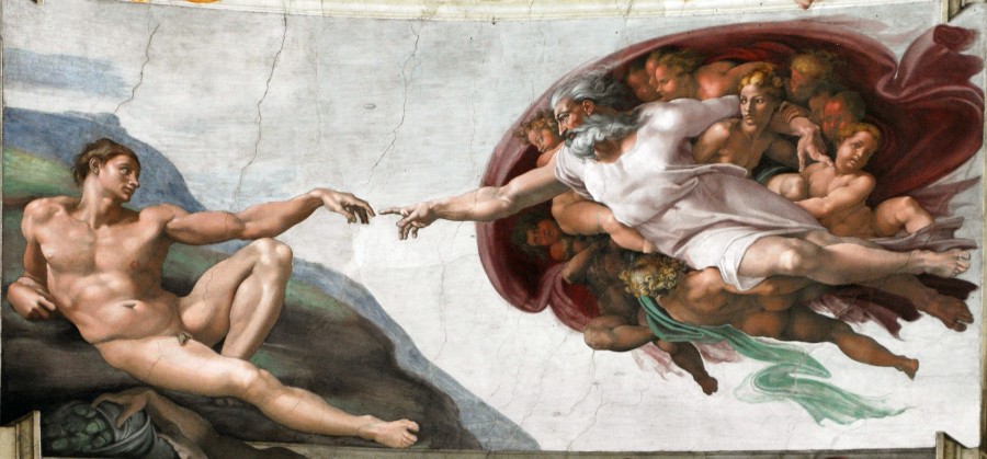 painting, miguel angel, creating, creation, concept, religion, Catholic, Sistine Chapel, Baticano, rome, italy, art,