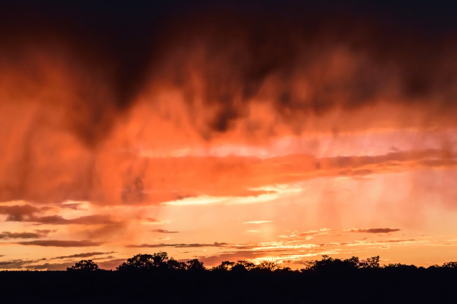 landscape, sunset, sunset, sky, orange clouds