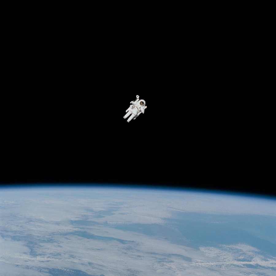 astronaut, planet earth, planet, outer space, man, space,