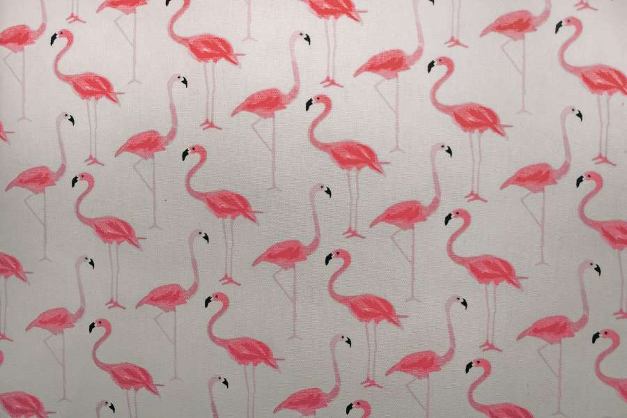 close -up, colors, decoration, design, flamingoes, flamingos, painted, paper, pattern, peach, pink, pink background, wall, wallpaper