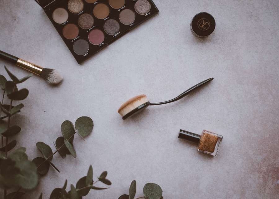 Flatlay, Makeup, Brush, Nail Polish, Topdown, cosmetic, style