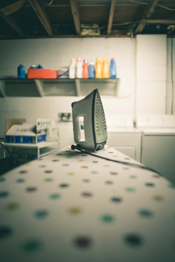 domestic, iron, ironing, ironing, interior, house, ironing board, laundry, activity, cleanliness, order, Smoothing iron, 