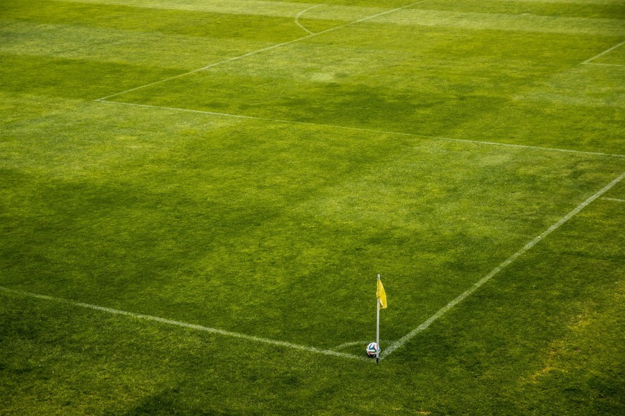 ball, stadium, football, pitch, grass, game, sport, match, soccer, nobody, corner
