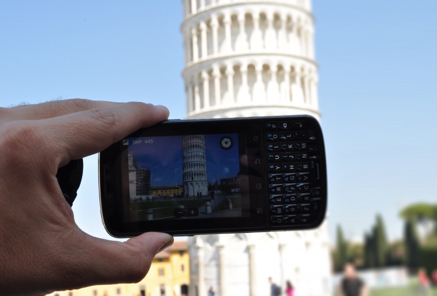 Leaning Tower of Pisa, Italy, Tuscany, cellphone, mobile phone, Travel, Tecnology
