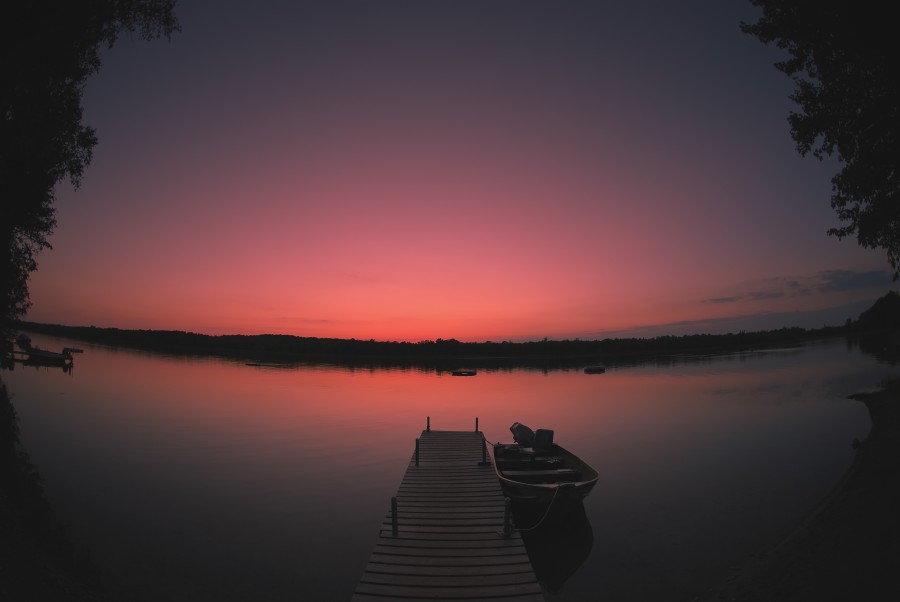 landscape, sea, river, lake, pond, boat, sunset, boat, water, coast, nobody, boat,