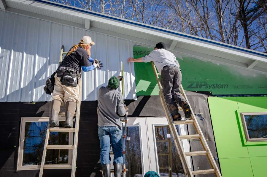 house, ladder, man, construction, home, builder, build, labor, safety, worker, work, high, contractor, laborer, handyman