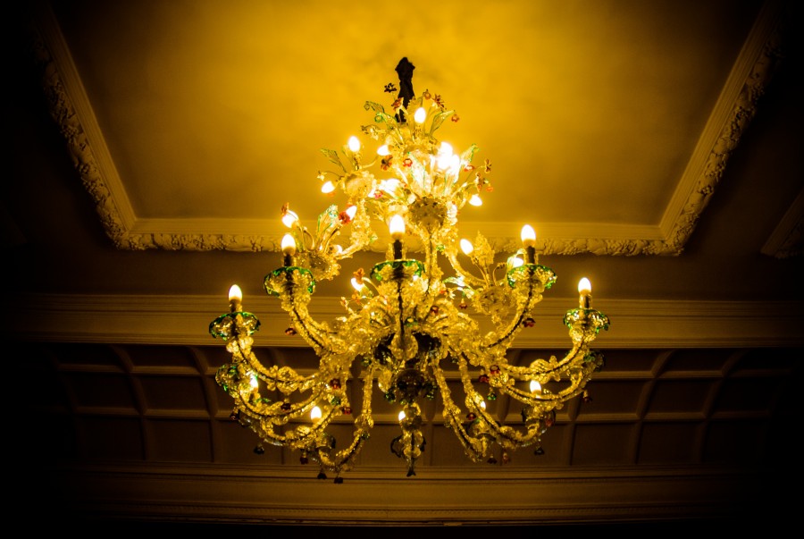 chandelier, lighting, interior, decoration, house, bright, night, lit, light,