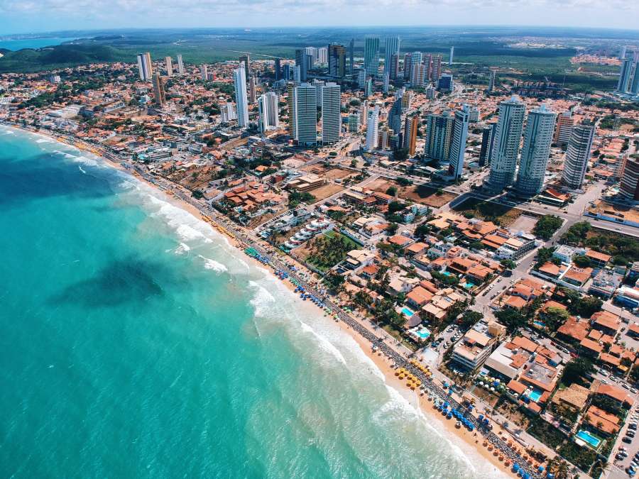 Ponta Negra, Natal, Brazil, Latin America, City, Aeriel View, Drone view, South America, Summer, Cityscape, 