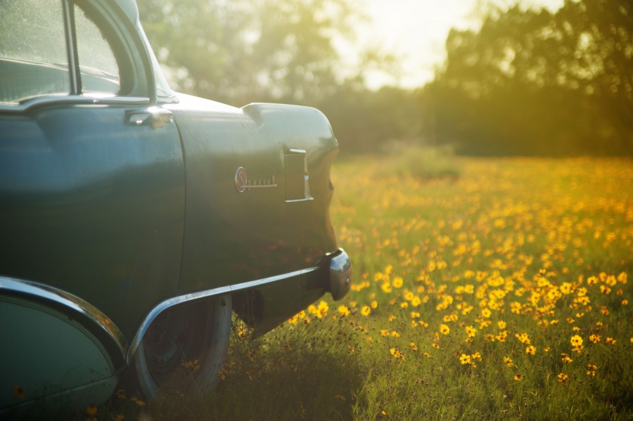 Outside, car, old, vintage, 70s, nobody, field,