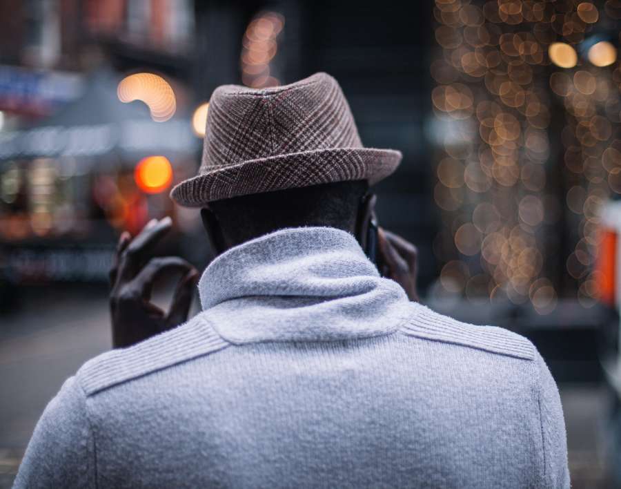 man, walking, coat, corduroy, hat, gloves, cold, winter, europe, fashion,