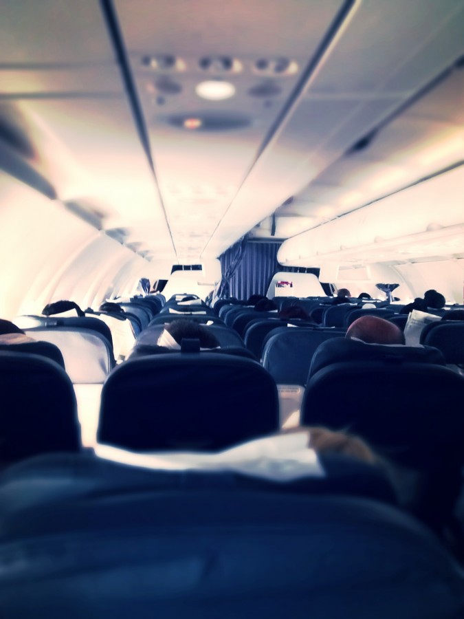 Inside, plane, row, row, seat, seating, transportation, travel, travel,