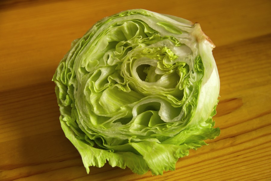 lettuce, vegetables, vegetable, close-up, half, cut,