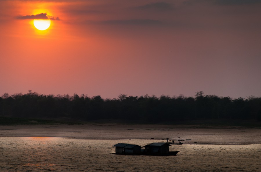 Vietnam, asia, landscape, river, sunset, 