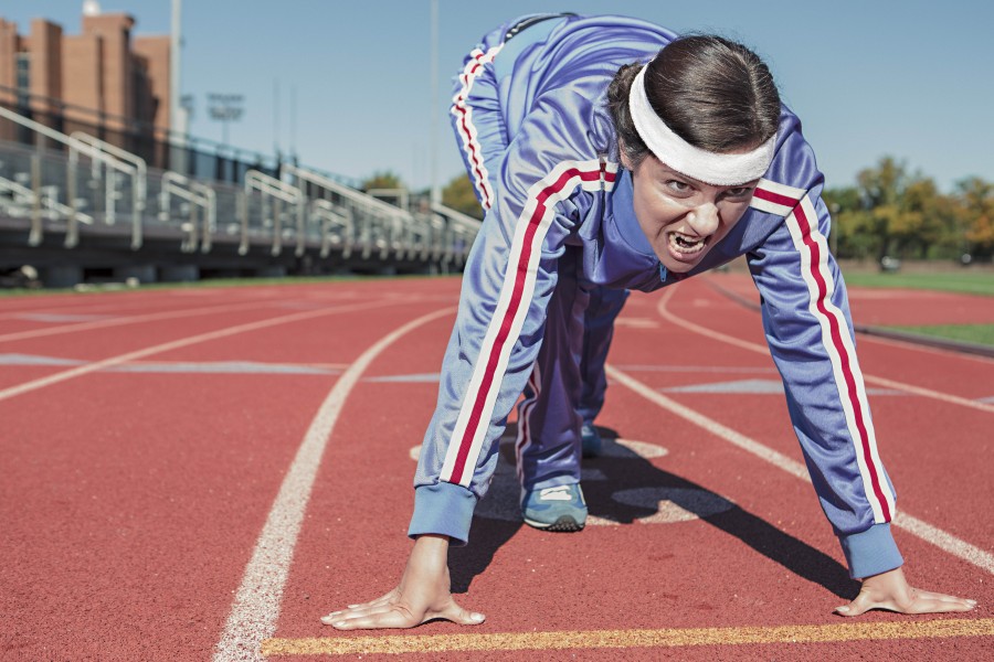 woman, sport, track, running, running, start, start, finish, game, race,