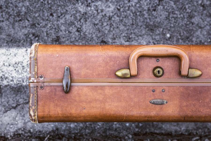 suitcases, briefcases, bag, close-up, travel, leather, vintage, antique,