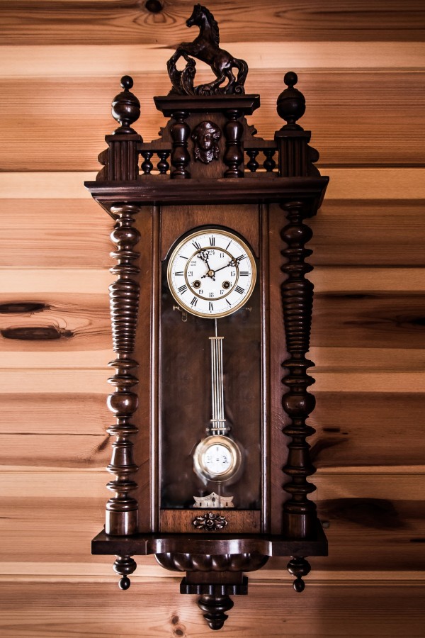 clock, ancient, cuckoo, clock, type, wood, old,