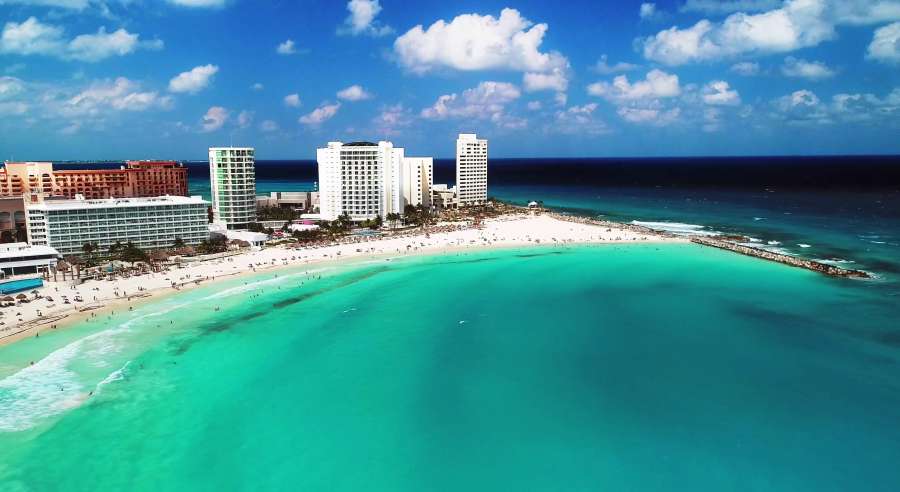 beach, sea, travel, blue, vacation, sky, ocean, tourism, water, tropical, coast, summer, island, city, coastline