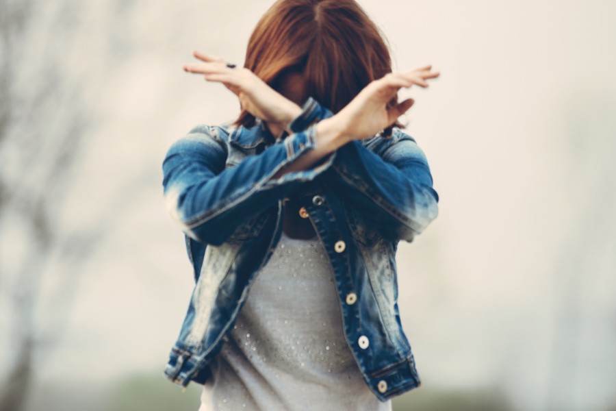 one person, people, woman, young, gesture, modern, contemporary, fashion, jean, jacket, gesture,