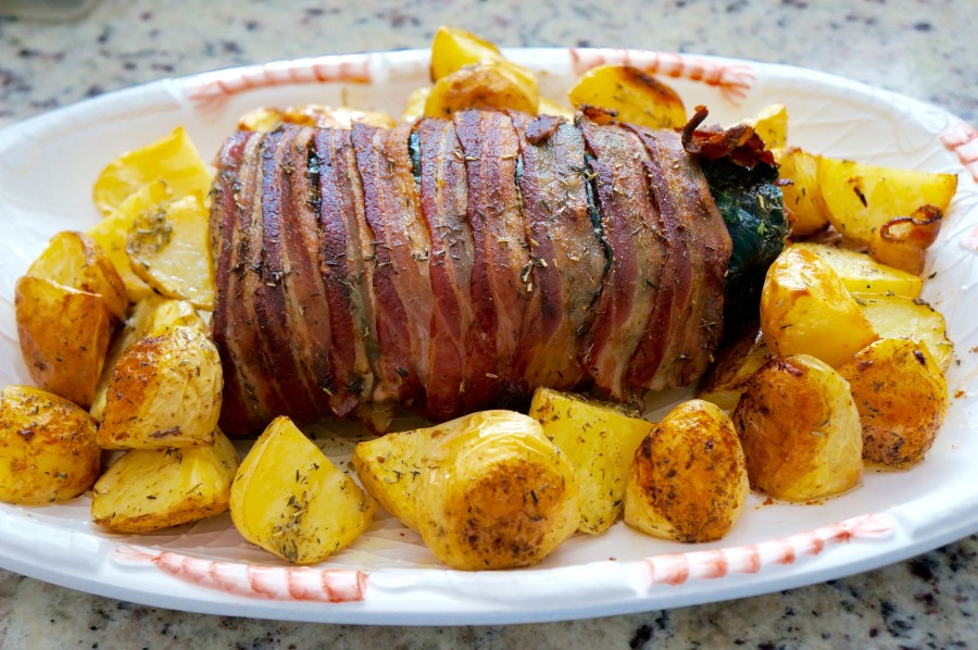 bacon, food, fat, fat, dish, baked potatoes, food,