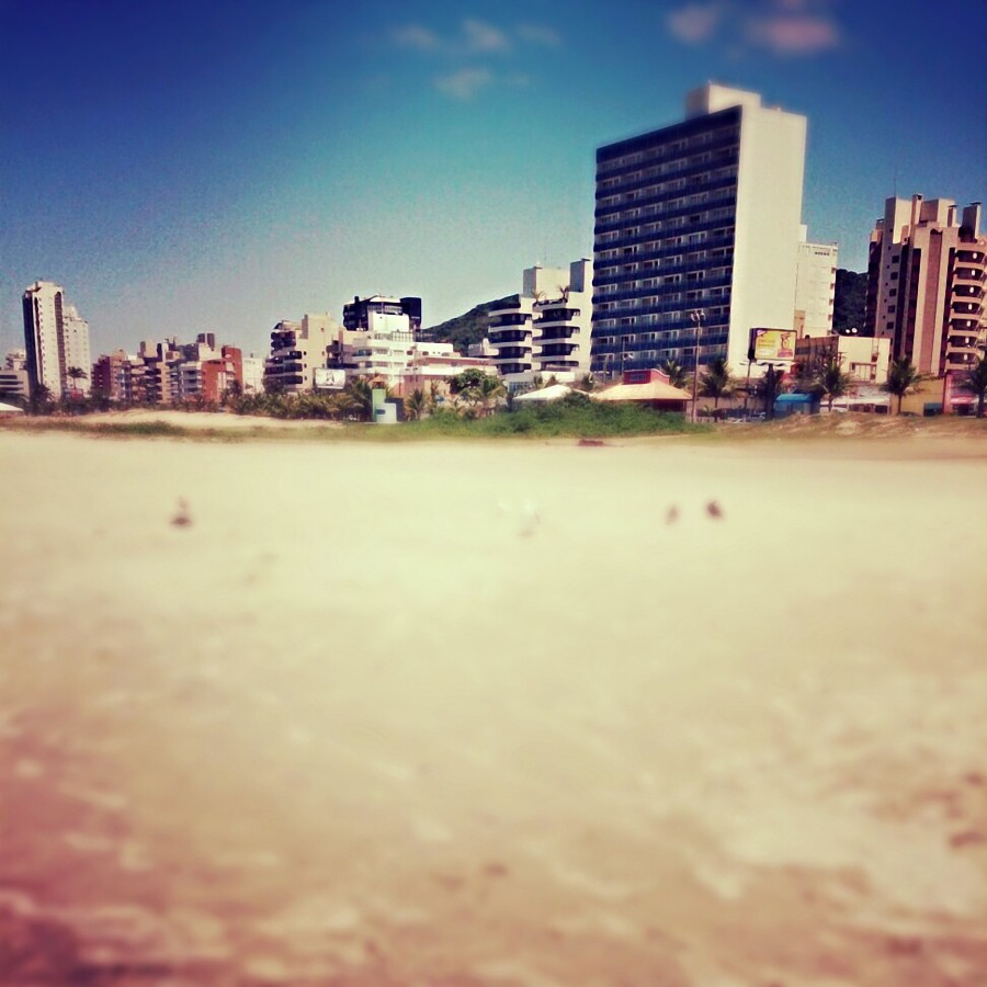 Caioba, beach, brazil, america, latin, latina, coast, city, day, summer, gentle, buildings, tilt shift,