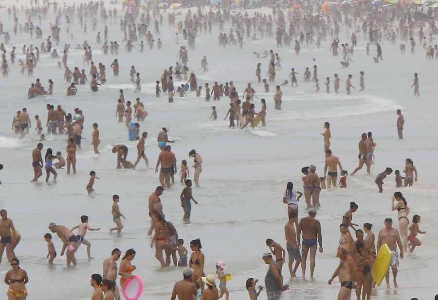 people, beach, summer vacation crowd, outdoor, coast, sea, 