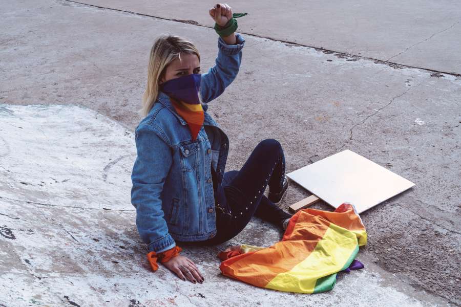 background, banner, bisexual, celebration, color, colorful, community, couple, equality, female, flag, freedom, gay, green, happy, homosexual, homosexuality, isolated, lesbian, lgbt, lgbtq, life, lifestyle, love, orange, parade, peace, people, pride, rainbow, red, rights, sex, sexual, sign, symbol, tolerance, transgender, transsexual, woman, women, yellow, Social isolation, young, 