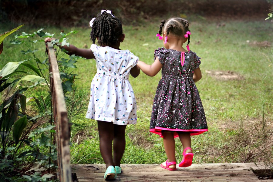 girls, boys, kids, friends, young, happy, childhood, friendship, youth, happiness, innocence, human, playing, nature, outdoors, hair, braids, hand, friends