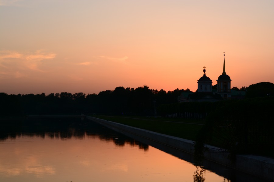 Kuskovo, Moscow, Russia, sunset, asia, landscape, city,