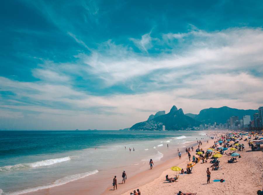 Rio de Janeiro, Brazil, Ipanema, Latin America, South America, Day, Summer, People, Beach, Vacations, Coast, Shore, 
