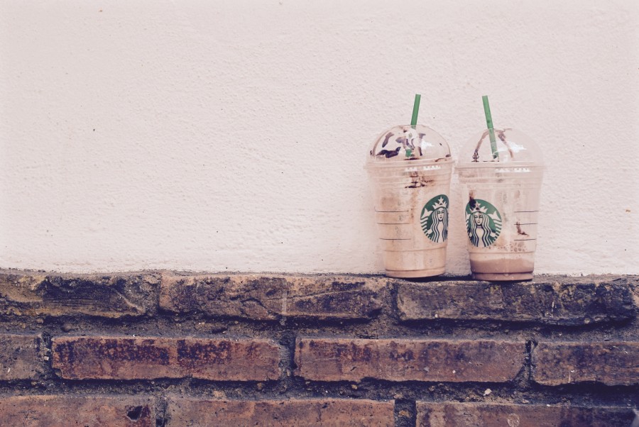 glass, glasses, urban, starbuks, coffee, used, sweet,