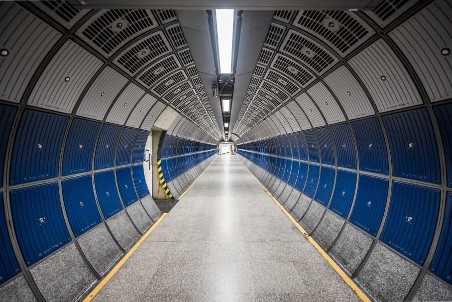 architecture, circle, circular, corridor, road, nobody, front view,