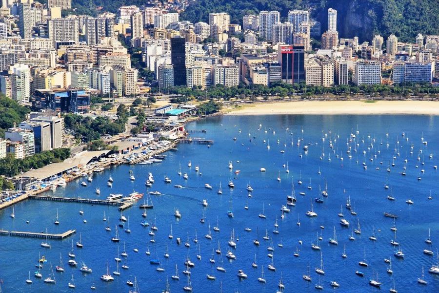 Landscape, South America, America, Latin, Brazil, Morro, Rio De Janeiro, Capital, Day, Summer, Bahia, Guanabara, Sugar Loaf, city, cityscape, beach,